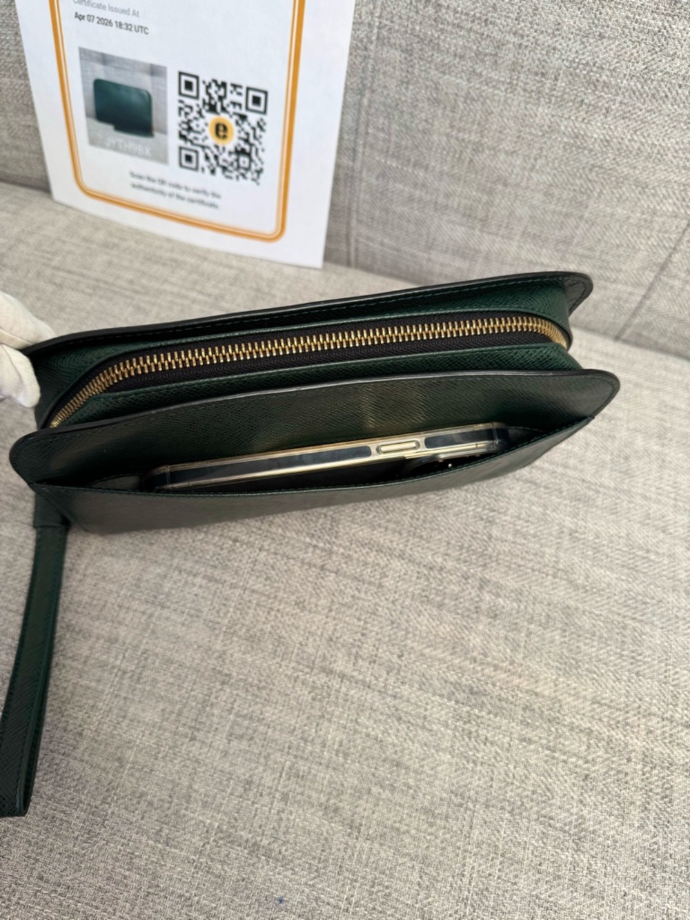 ❌SOLD❌Louis Vuitton Taiga Baikal Pochette Clutch | Epicea Green ✨ - Picture 13 of 17